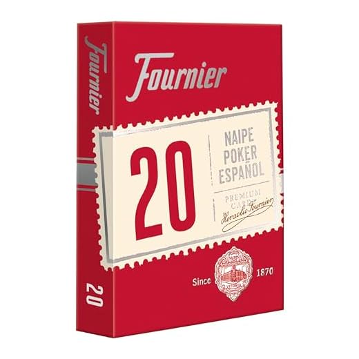 Fournier - Baraja poker español Nº 20, 55 cartas, surtido de colores azul o rojo (F21002)