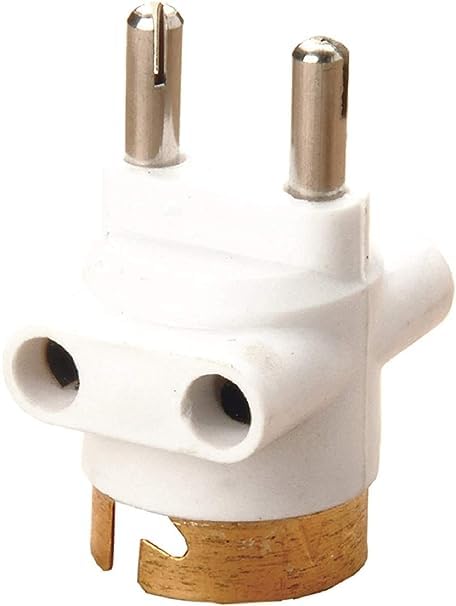 holder 2 Pin Bulb Holder Parallel Adapter with Plug and Light Socket (Pack of 2, White)