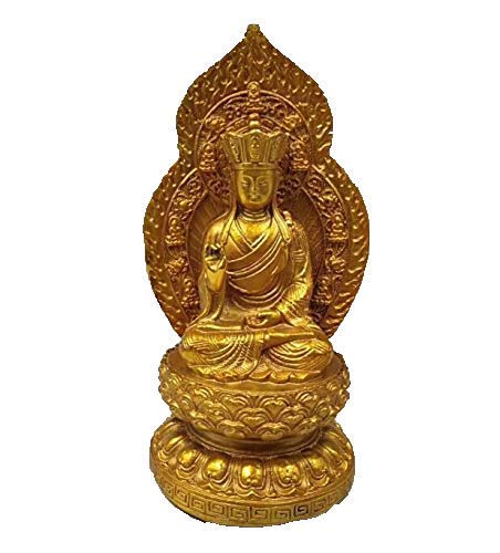 Statue Bouddha Xuanzang laiton Tang pour sublimer un meuble vide