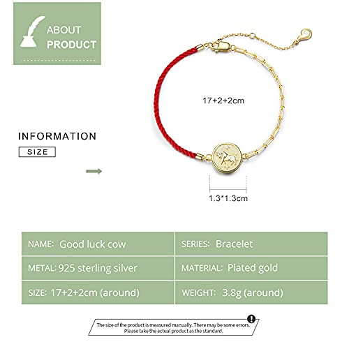 Chaîne à breloques anti-allergie bracelet corde rouge robuste