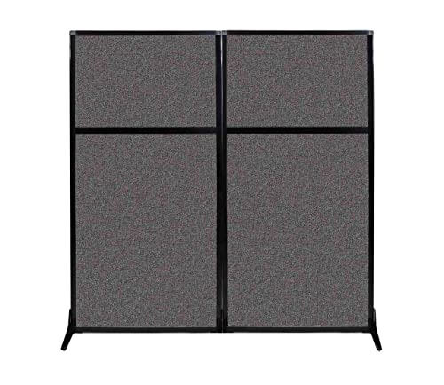 Versare Workstation Partition | Portable Wall Divider | Modern Office Cubicle | Free Standing Privacy Screen | Flexible Work Space | 66' x 70' Charcoal Gray Fabric Panels