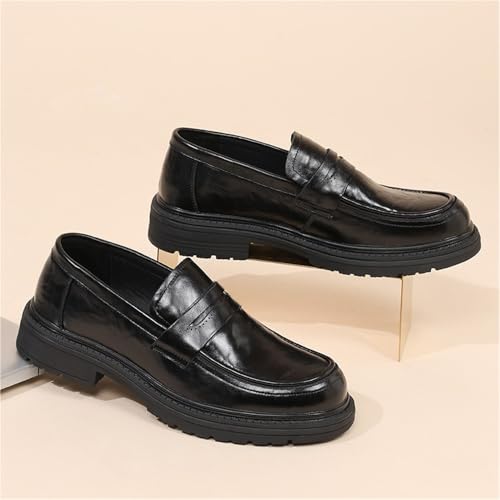 Men's Genuine Leather Loafers Slip-On Business Casual British Style Dress Shoes High-End Comfortable Arrival2