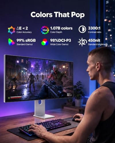 Image of W34KB 34 inch 5K Dual Mode Gaming Monitor (Honeycomb - with Stand)
