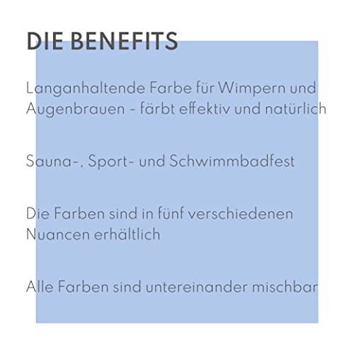 Augenmanufaktur Colour Lash & Brow Wimpern und Augenbrauen färben black - permanent Farbe für Intensiv Tönung – 15 ml