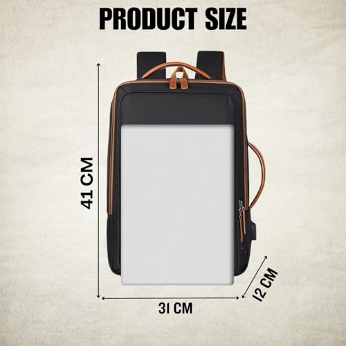 Image of Stylish Laptop Backpack for Men & Women with USB Charging Port, Compatible Laptop 15.5-inch