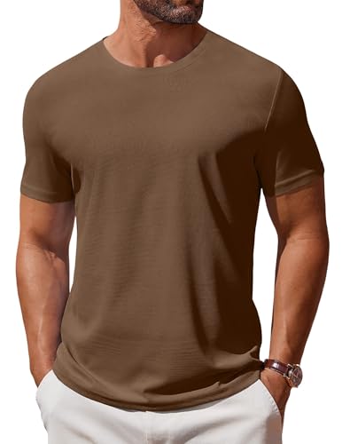 COOFANDY Men's T Shirt Short Sleeve Crew Neck T-Shirt Casual Summer Classic Basic Tee Shirts