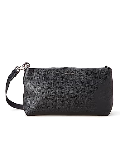 Pelle di origine italiana Mandarina Duck Mellow Leather P10fzt77, Borsa A Spalla Donna, (Nero), 31x18x6 L x H W