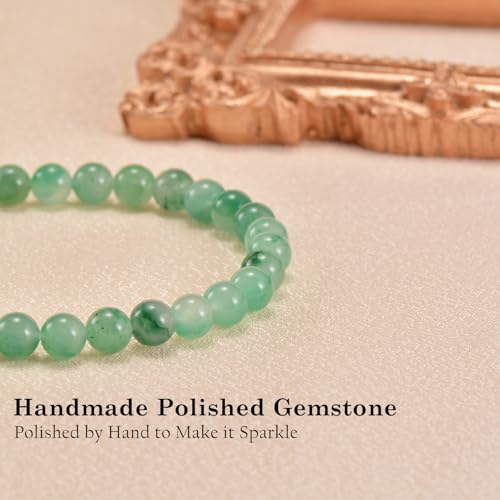 Pulsera de jade africano 6.8 pulg natural artesanal miniatura 5