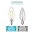 LUXRITE 4W Vintage Candelabra LED Bulbs Dimmable, 400 Lumens, 4000K Cool White, LED Chandelier Light Bulbs 40W Equivalent, Clear Glass, Filament LED Candle Bulb, UL Listed, E12 Base (6 Pack)