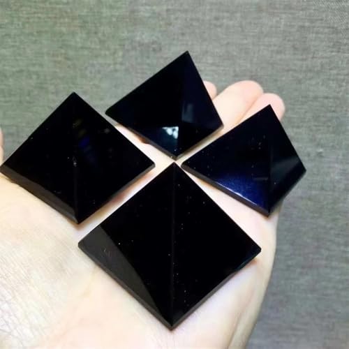Pirámides de obsidiana de 7 cm, artesanías de cristal 7