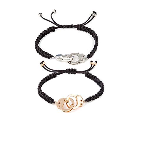 YOUYUZU Lover Hers & His Couple Handcuff Bracelets Handmade Infinity Forever Strentch Friend