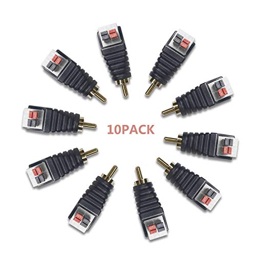 Adaptador cable audio conector RCA macho x10 miniatura 2
