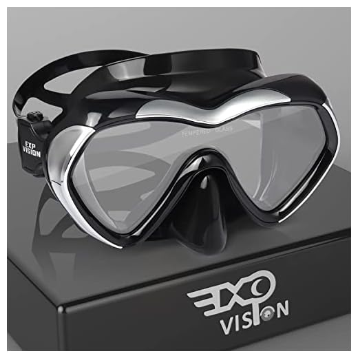 Máscara de buceo panorámica HD, máscara de natación antivaho para adultos, jóvenes, máscara de buceo con cubierta de nariz para buceo, esnórquel, natación (lente negra transparente)