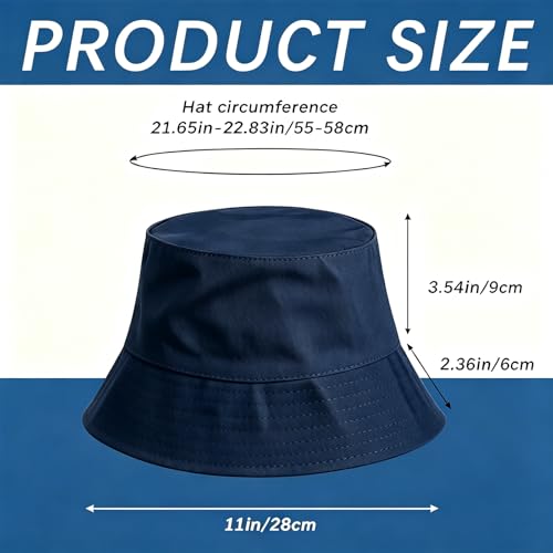 Image of Bucket Hats Bulk Solid Color DIY Blank Hat Bucket Hats for Men, Women and Adults