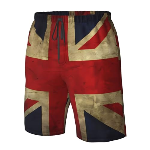 British Flag Men's Swim Trunks Quick Dry Board Shorts with Pockets Casual Drawstring Beach Shorts4