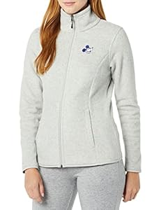 Amazon Essentials Disney | Marvel | Star Wars | Princess Damen Strickfleece-Jacke mit durchgehendem Reißverschluss und Stehkragen, Happy Mickey, S