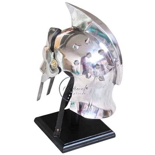 Image of Gladiator Maximus Arena Helmet | Medieval Wearable Mens Helmet Full Size | Halloween Party Costumes | Larp Clothings Movie Dresses Full-Size for Cosplay, Renaissance Fairs, historical reenactment