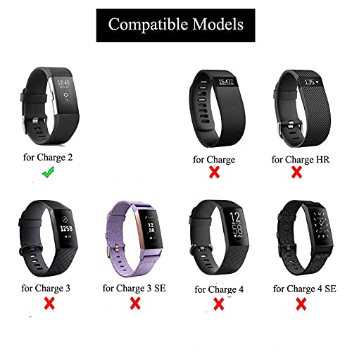 DDJOY Fitbit Charge 2用アンクルバンド 通気性 スポーツ ループ アンクルバンド 男女兼用 S ブラック