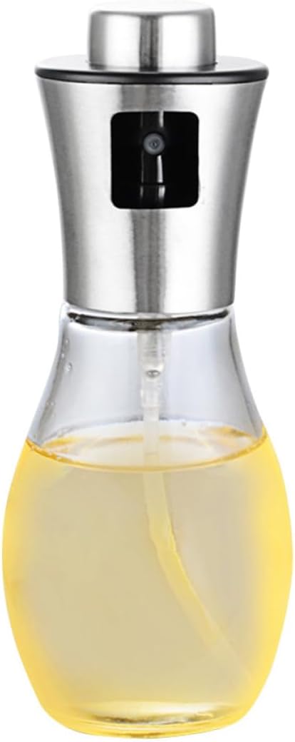 TIDTALEO Stainless Steel Oil Sprayer Capacity Food-grade Glass Dispenser for Cooking Bbq Salad Roasting and Frying for Easy Use