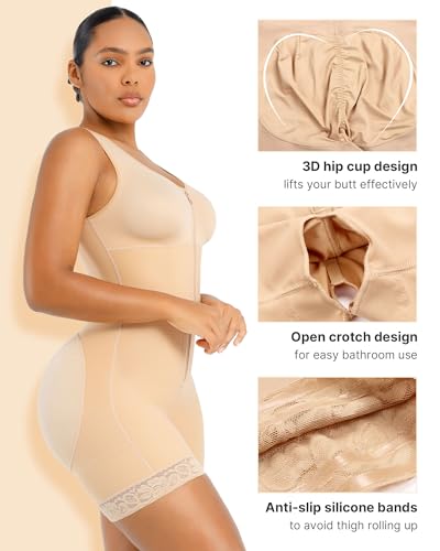 SHAPELLX Shapewear Bodysuit for Women Tummy Control Colombianas Postparto Compression Butt lifting Body Shaper3
