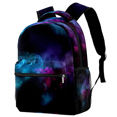 Galaxy Nebulae Mochila escolar espacial de gran capacidad ajustable para la escuela, Multicolor7