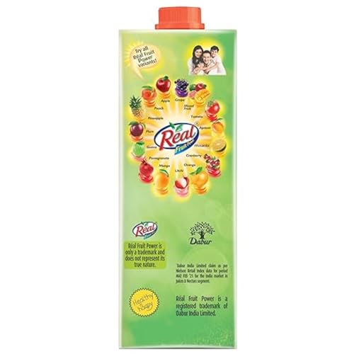 Image of DABUR Real Masala Guava Fruit Juice-1 Liter (Pack Of 4) | No Added Preservatives, No Artificial Colours & Flavours | Guavas Daily Dose Of Fruit Nutrition | Tasty, Refreshing & Energizing Fruit Drink