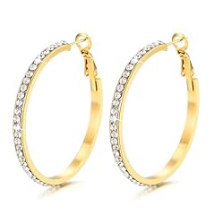 A4:gold rhinestone earrings