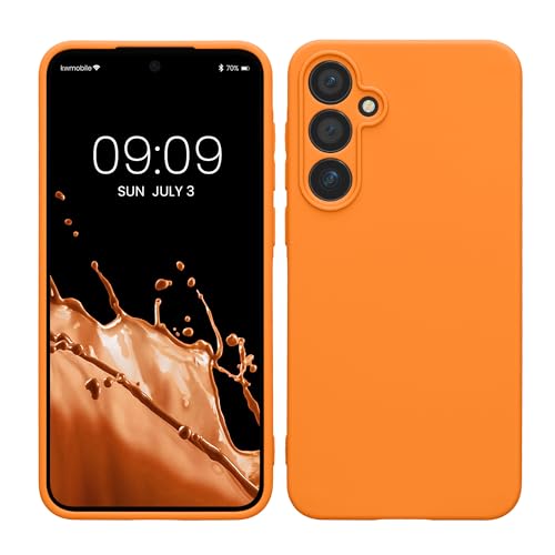 kwmobile Handyhülle für Samsung Galaxy A55 5G Hülle - weiches Handy Silikon Case - Schutzhülle Cover - Fruity Orange