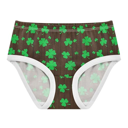 Joisal Green Lucky Clover Brown Girl Panties Cute Toddlers Underwear Floral Cotton Designer Briefs Undies Kids 2t