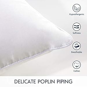 Phantoscope 18×18 Pillow Insert Throw Pillow Insert with 100 Cotton Cover 18 Inch Square Form Microfiber Pillow Sham Stuffer Couch Cushion Pillow 1 Count Pack of 1