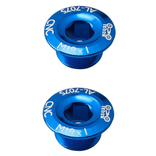 STOBOK 2個 アルミ合 加工 青色 自転車用クランクカバー固定ボルト マウンテンバイク チェーンリングクランクスクリュー コンパクト携帯可