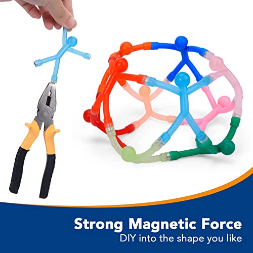 Trymag Man Fridge Magnets, 10Pcs Funny Magnetic People Mini Flexible Humanoid Refrigerator Magnets Colorful Magnetic Toy For Kids, Adults, Whiteboard, Office, School Decoration #TOP3