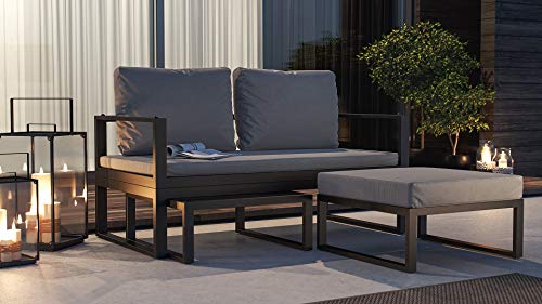 【ᐅᐅ】XINRO® - XY-71 - Volllieger Ostsee Strandkorb anthrazit inkl