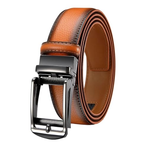 Men's Metal Automatic Buckle Belt, 3.8Cm Unisex Reversible Belt 40Cx31wyt-Or 115CM