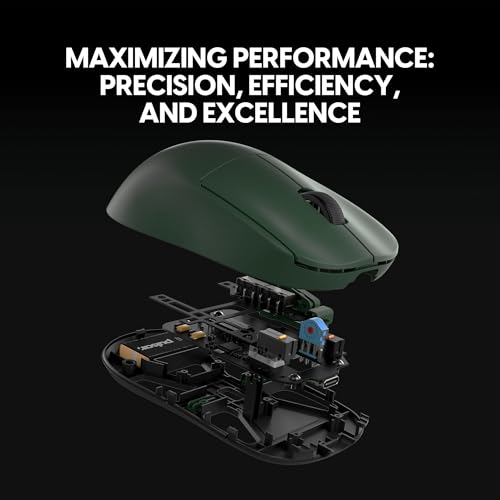 Image of Pulsar Gaming Gears X2 v2 mini Wireless Gaming Mouse, Founder's Edition, Ultra Lightweight 1.80 oz (51 g), Symmetrical, Optical Switch, 2.4 Ghz 1 ms, 26000 DPI, PAW3395 Sensor (Mini, Wireless, Green)