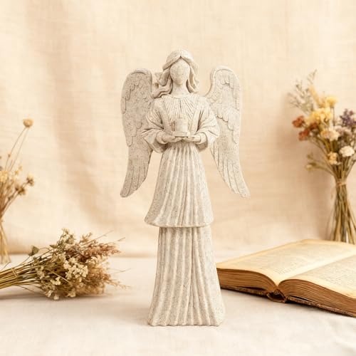 Estatua de Ángel de Resina 23 cm Hebids Decoración miniatura 2