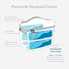 PackIt Freezable Newport Cooler, Collapsible, Reusable, Built with ECOFREEZE Technology, Wide Top Opening, Double Zip Closure, with Adjustable & Removable Shoulder Straps for Easy Carrying