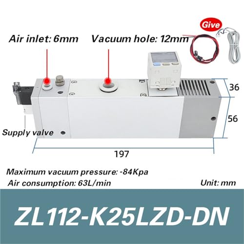 Générateur de vide poussé ZL112-K25LZD-DN haute précision mécanique