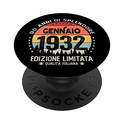 Vintage enero 1932 - Nonna abuelo, regalo 90 años cumpleaños PopSockets PopGrip Intercambiable