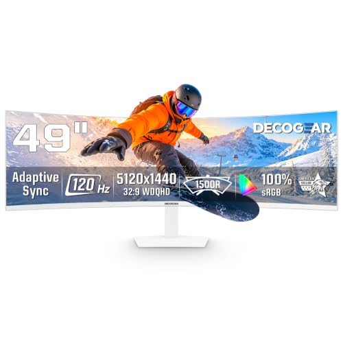 Image of Deco Gear 49 inch Super Ultrawide Curved Monitor, 5120x1440, 5K2K, 120Hz, 32:9