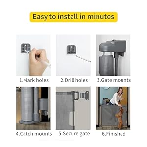 dearlomum-Retractable-Baby-GateMesh-Baby-Gate-or-Mesh-Dog-Gate33-TallExtends-up-to-55-WideChild-Safety-Gate-for-Doorways-Stairs-Hallways-IndoorOutdoorGrey33x55 - Cucciolini Doodles dearlomum-Retractable-Baby-GateMesh-Baby-Gate-or-Mesh-Dog-Gate33-TallExtends-up-to-55-WideChild-Safety-Gate-for-Doorways-Stairs-Hallways-IndoorOutdoorGrey33x55