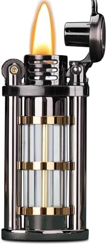 Vintage Paraffin-Feuerzeug - Winddichtes Trench-Feuerzeug Für Kerzen & Camping | Schwarz