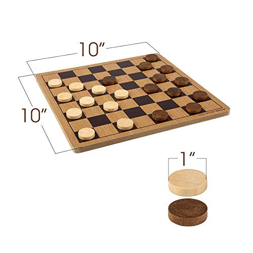 Juego de Mesa Gamie Damas de Madera 10 pulgadas miniatura 3