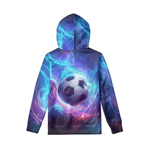 Image of WELLFLYHOM Boys Hooded Sweatshirts Hoodie Pullover Cool Graphic Crewneck Blouses Size 6-16