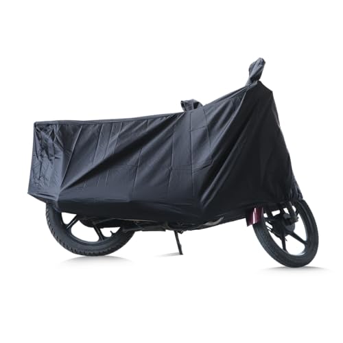 Image of TVS Racing Vehicle Cover with elastic MC (Vehicle Cover) | Universal Bike Cover for TVS Two Wheelers| UV Protection and Dustproof| Elastic Fit | Black