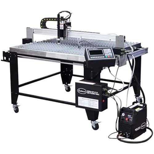 Eastwood Versa-Cut 4'X4' CNC Plasma Table With CNC Cut 40A Plasma Cutter Machine with Cutting Torch | All-in-One Professional Dual Voltage Metal Precision Cutting and Sheet Fabrication Equipment Set