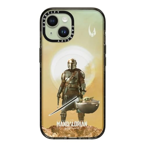 Coque iPhone 15 CASETiFY Impact Mandalorian Noir Transparent compatible MagSafe