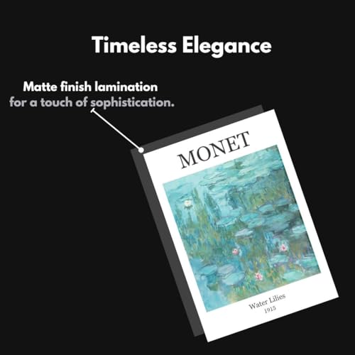 Image of Claude Monet Paintings Poster Mini Posters (Set of 15) Aesthetic Polaroids (8.6 x 6 cm) | Monet Painting | Posters of Monet's Flowering Arches, The Magpie, Vase de Fleurs Paintings & more | Monet Poster