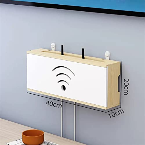 Étagère murale flottante routeur et décodeur avec gestion des câbles - 3