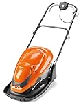 Flymo EasiGlide 300 Hover Collect Lawn Mower - 1700W/1900W Motor, 30cm Cutting Width, 20 Litre Grass Box, Folds Flat, 10m Cable Length, Orange and Grey